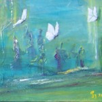 Schattenfiguren im Wald